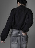 Vintage brushed denim skirt