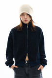 Shearling boucle zip-up blouson