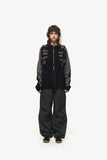 [2-WAY] Skull Bone Knit Zip-up
