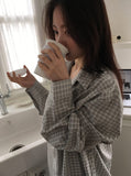 [unisex] Shirumi Check Long Sleeve Shirt