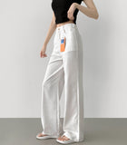 Summer Cooling Linen Cotton Wide Back Banding Pants