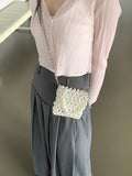 Pedin Metal Pearl Bead Pearl Tote Cross Bag