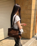 Lupek Ribbon Check Short Sleeve Blouse