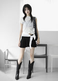 Way roll-up mini skirt