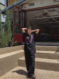 Butterfly Printed Over Short Sleeve T-Shirt
