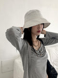 [SET] Throw Shirring Sleeveless Long Sleeve Cardigan Set