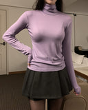 [U-BASIC/wool 28%] Solid Basic Turtleneck Long Sleeve
