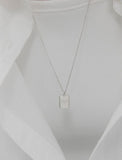[Premium Plating] Volume Square AB TAG Necklace