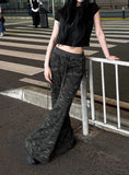 Camo Long Slim Flare Pants