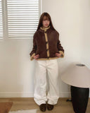 Duna Suede Hooded Duffle Fleece Fur Mustang Jacket