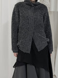 Ketone High Neck Button Cardigan