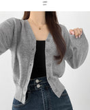 Soft V-Neck Basic Cardigan