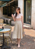 Shoebill Seersucker Flare Long Skirt