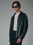 Fox Leather Overfit Single Jacket