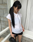 Kenbi Scarf Short Sleeve Blouse