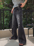 Crew Damage Bootcut Denim Pants