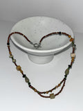 Skal Vintage Layered Beaded Gemstone Necklace