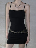 Leopard eyelet belt