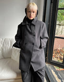 WOOL DUFFLE HALF COAT