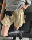 Ute Stripe Frill Tiered Banding Short Pants