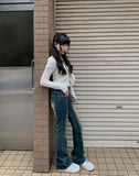 Ruffie Bootcut Seawashing Denim Pants