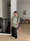 [unisex] Nelty printed knit short sleeve tee