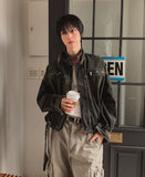 Motion Belted Balloon Denim Jacket