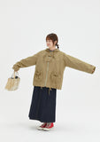 [BAONHAUS] Kuninged ribbon pocket cotton hood jacket