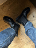 Black Marble chelsea boots