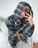 Havelo Check Hooded Jumper