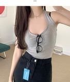 Slim Fit Stripe Halterneck Sleeveless