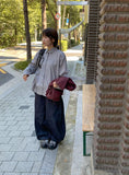 Tenden Stud Raw Denim Balloon Wide Pants