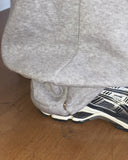 Maver Side Hem Snap Brushed Wide Pile Pants