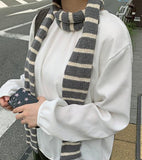 Tomu Stripe Knit Muffler