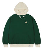 Cream Flower Dot Color Matching Hoodie