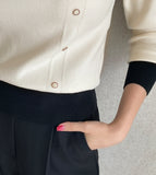 Tias Double Button Collar Knit