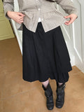 Bazaar Unbalance Cotton Midi Skirt