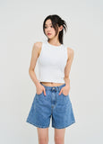 [U-DENIM] Summer A-line Half Denim Pants