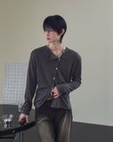 Root Diagonal Button Muscle Fit Cardigan