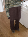 Fisha brushed ribbed skirt pants long bootcut pants