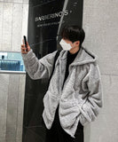 Boa fleece hooded zip-up