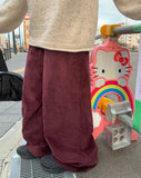 Nelkia color wide corduroy pants