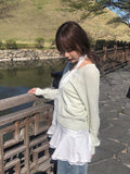Trin Linen V-neck Raglan Loose Knit