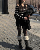 Krong Fleece Leather Mini Backpack