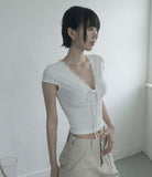 Clia Lace V-neck Tee