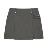 DOUBLE BELTED SKIRT