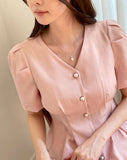 Benzel V-neck Peplum Blouse