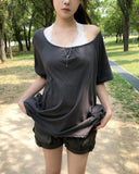 Ribe Shirred Boat Neck Pocket Short Sleeve