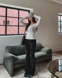 Two-Tone Layered Ribbed U-neck Long Sleeve