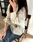 Wayu Stripe Two-Way Shirt